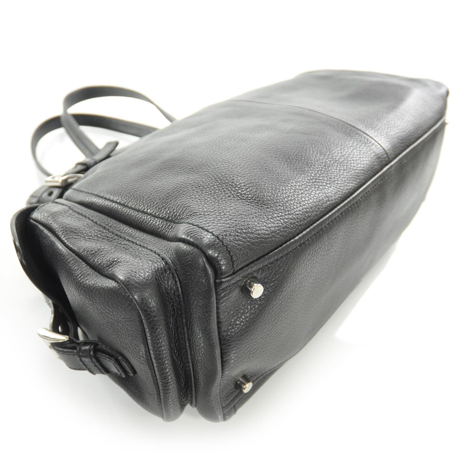Vitello Daino Shoulder Bag Nero Black