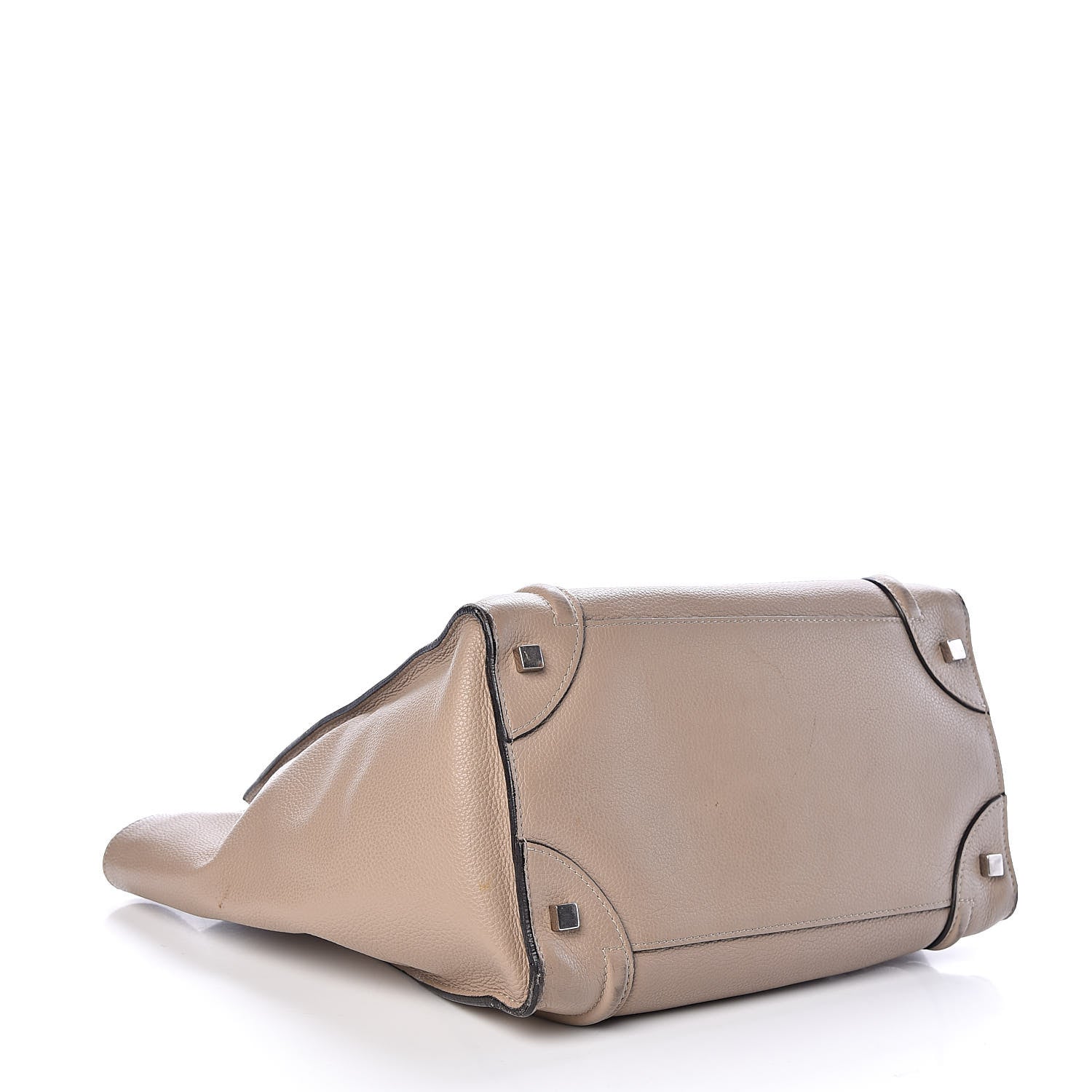 Celine Drummed Calfskin Mini Luggage Dune 4 of 16