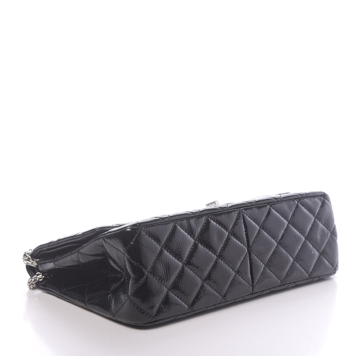 Chanel Distressed Patent Quilted 2.55 Reissue 227 Flap Black 4 of 10