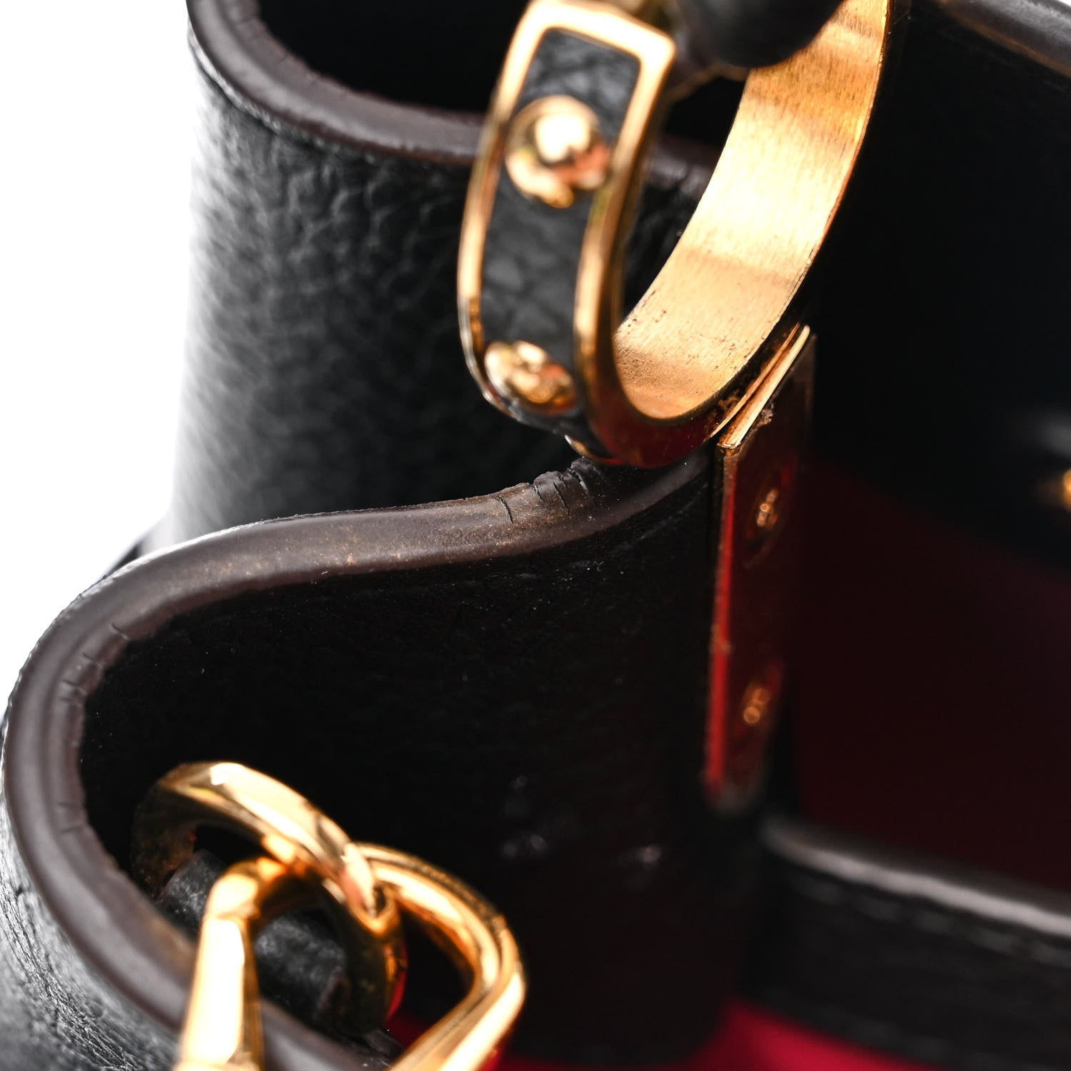 Louis Vuitton Taurillon Capucines BB Black 12 of 14