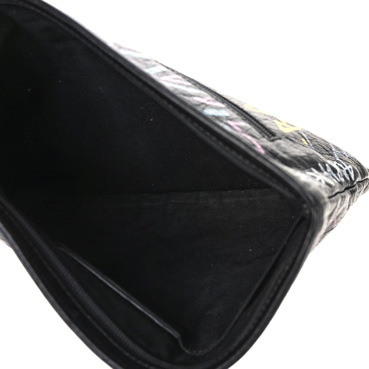 Balenciaga Agneau Arena Graffiti All Over Explorer Pouch Black Multicolor 5 of 8