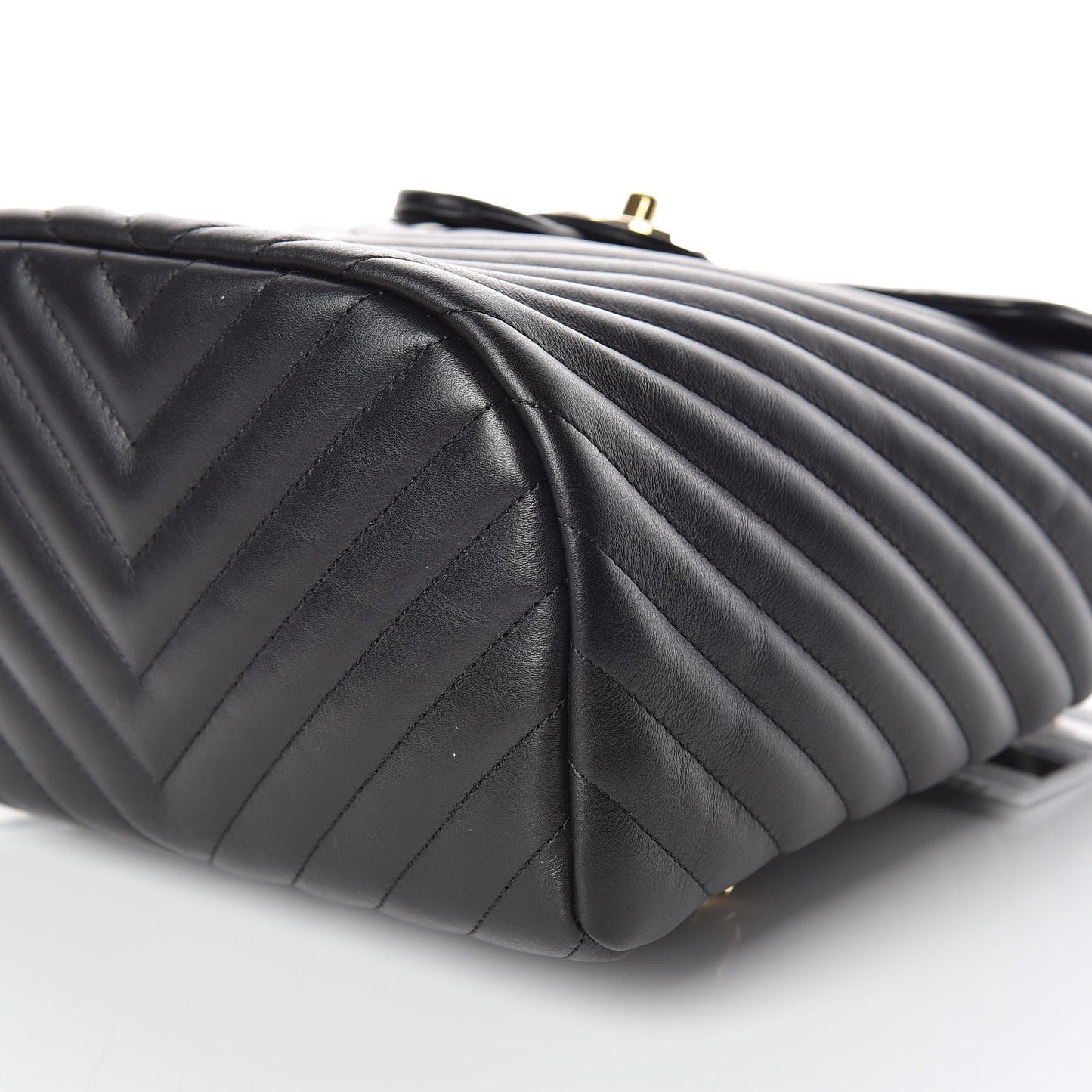 Calfskin Chevron Quilted Small Urban Spirit Backpack Black