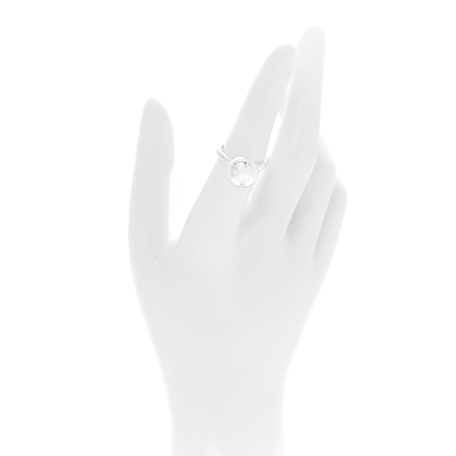 Tiffany Sterling Silver 12mm HardWear Ball Ring 53 6.5 2 of 4