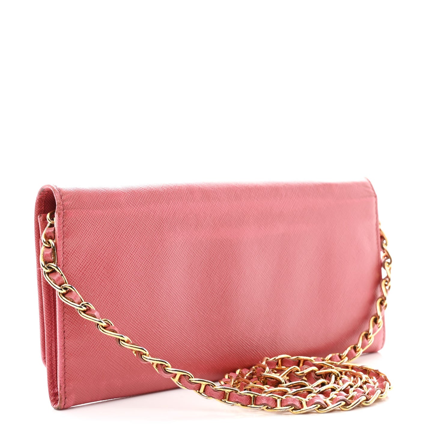 Saffiano Metal Oro Chain Wallet Ibisco