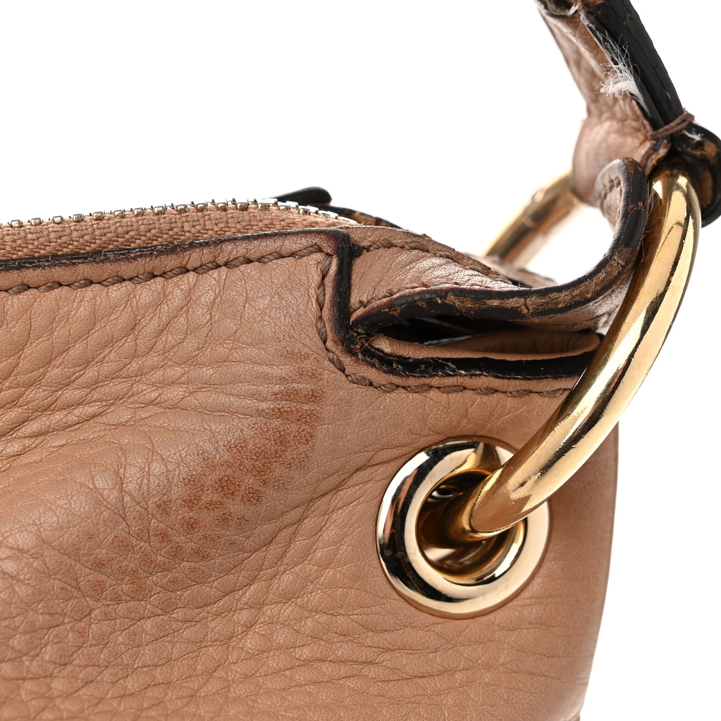 Pebbled Calfskin Large Soho Hobo Camelia