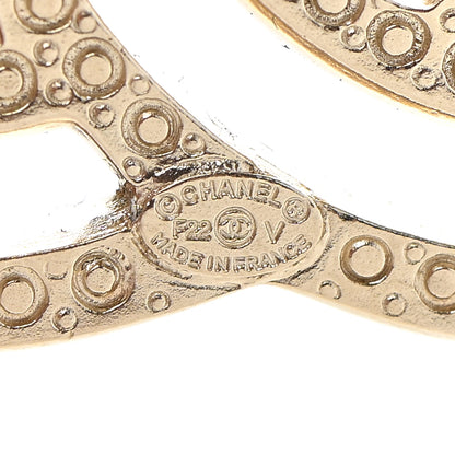 Chanel Crystal CC Brooch Light Gold 4 of 5