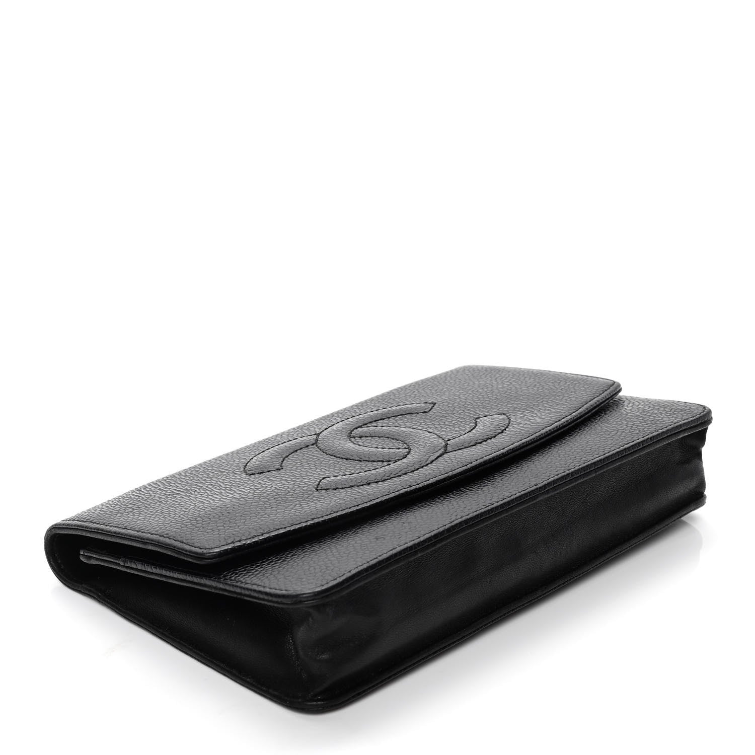 Chanel Caviar Timeless CC Wallet On Chain WOC Black 3 of 5