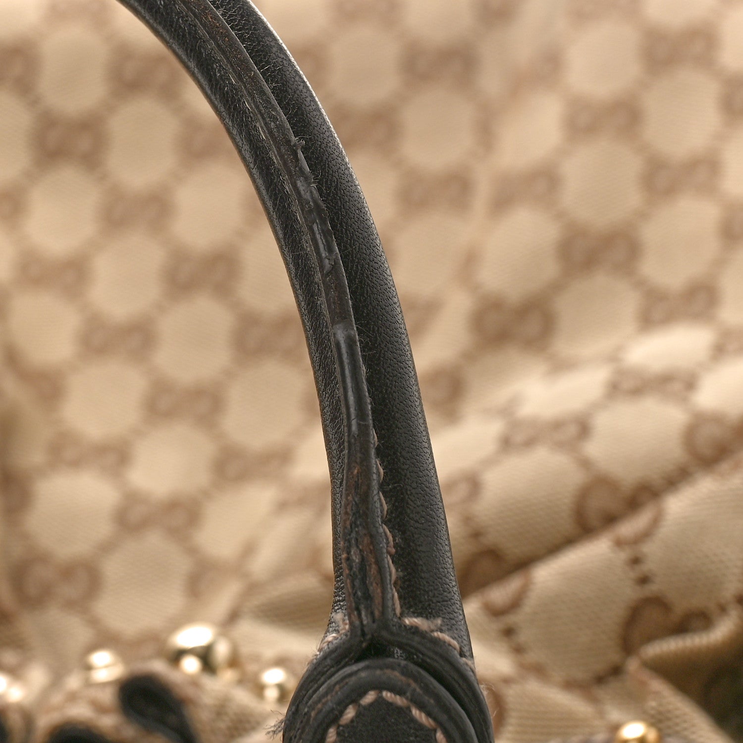 Gucci Monogram Studded Medium Pelham Shoulder Bag Dark Brown 14 of 15