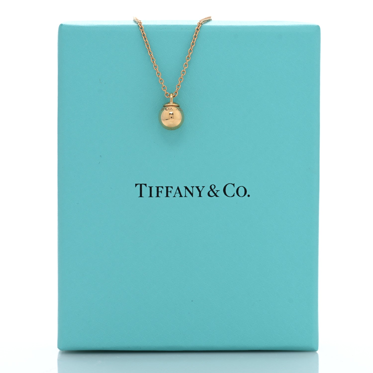 Tiffany 18K Rose Gold 8mm HardWear Ball Pendant Necklace 5 of 5