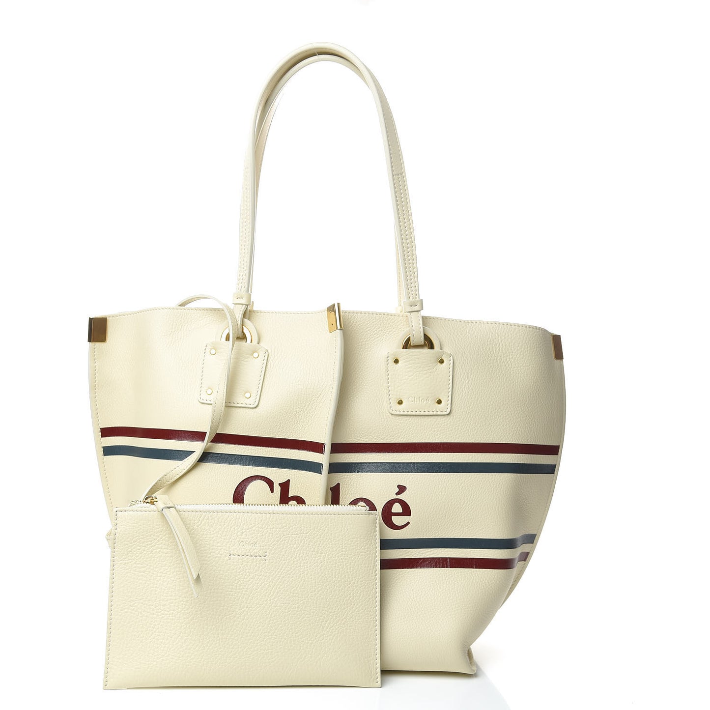 Smooth Calfskin Medium Vick Tote Off White