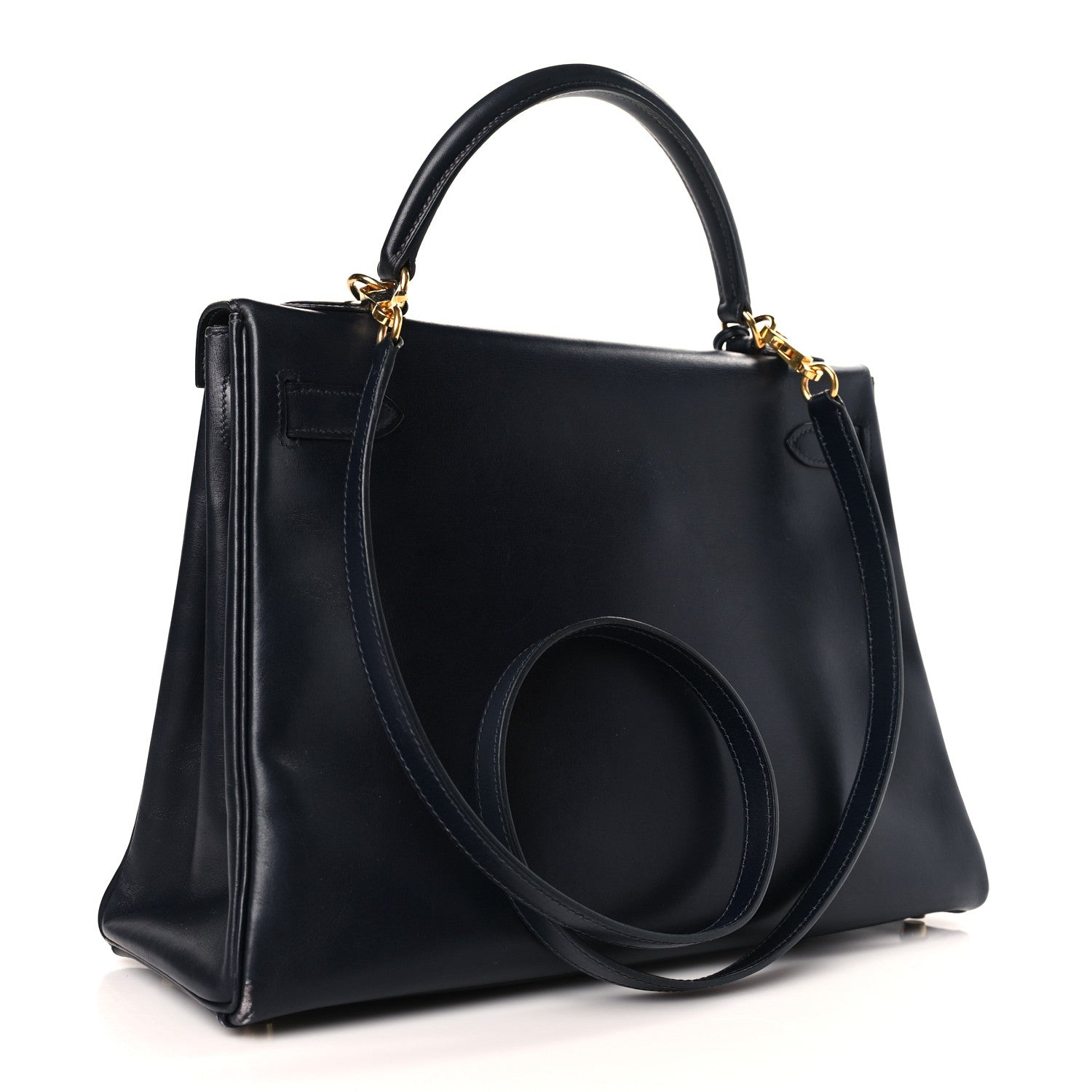 Hermes Box Kelly Retourne 32 Bleu Marine 3 of 9