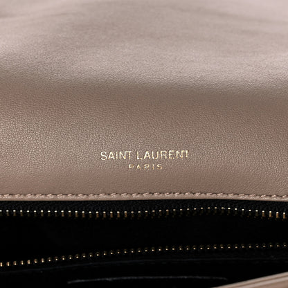 Saint Laurent Lambskin Matelasse Monogram Medium Niki Chain Satchel Dark Beige 6 of 16