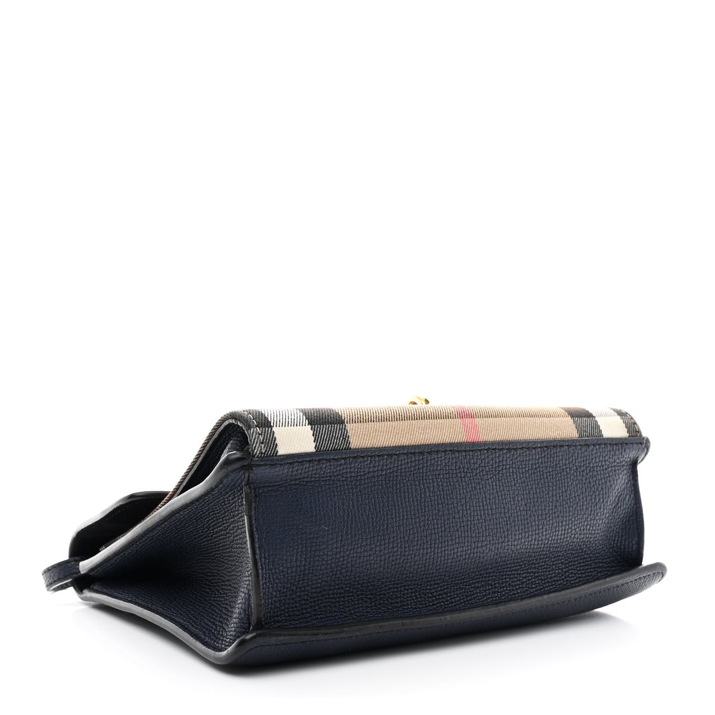 Derby Calfskin House Check Small Macken Crossbody Bag Ink Blue