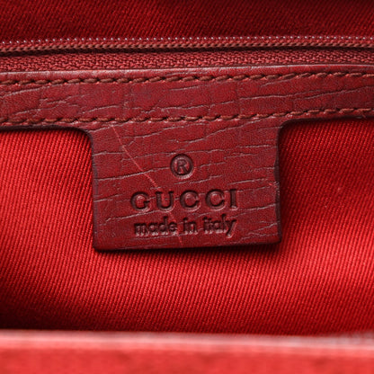 Gucci Monogram Small Bamboo Tote Red 6 of 13
