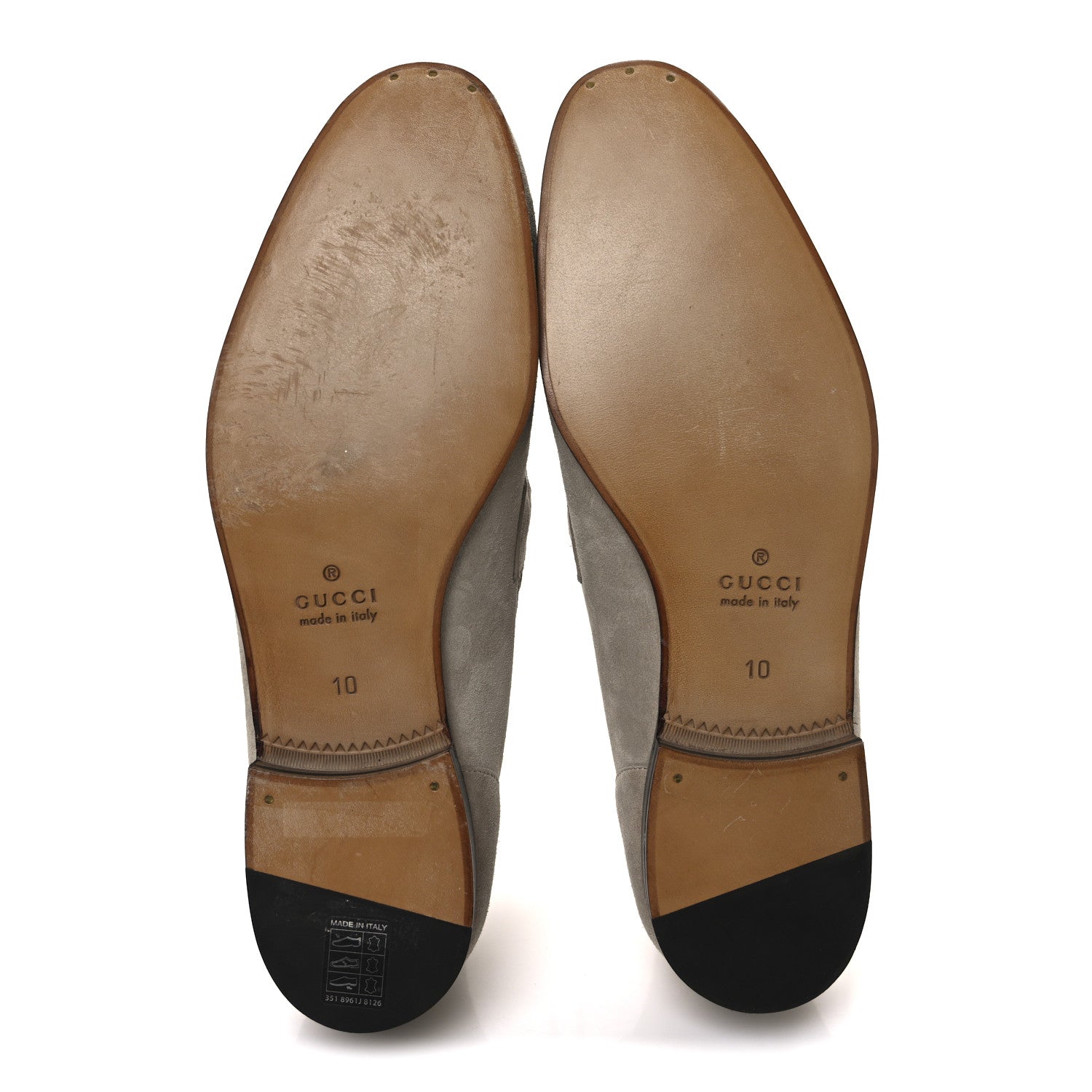 Gucci Suede Horsebit Mens Jordaan Loafers 10 Oatmeal 7 of 11