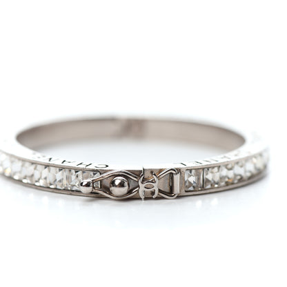 Chanel Crystal Logo Bracelet Silver 5 of 6