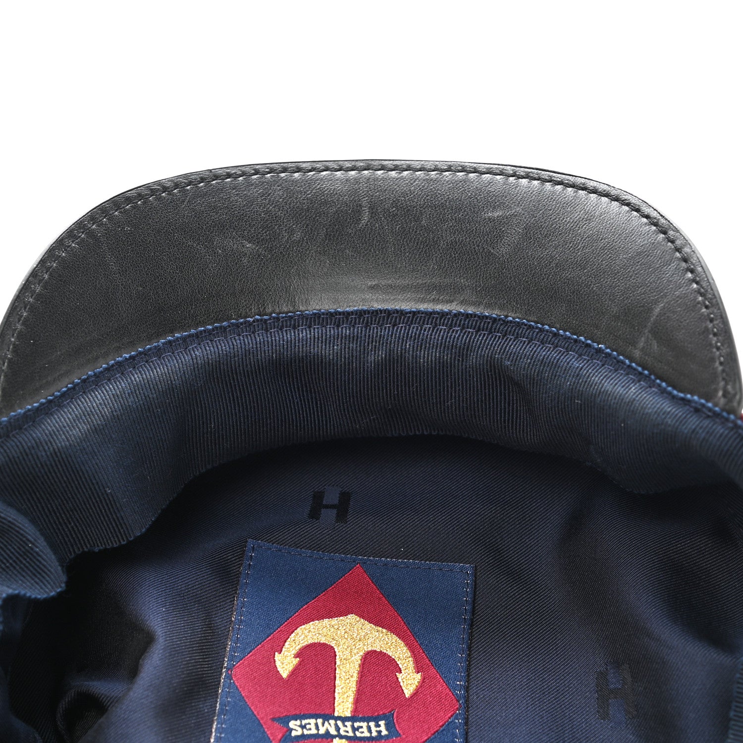 Hermes Glossy Lambskin Wool Womens Vauban Cap 56 10 of 11