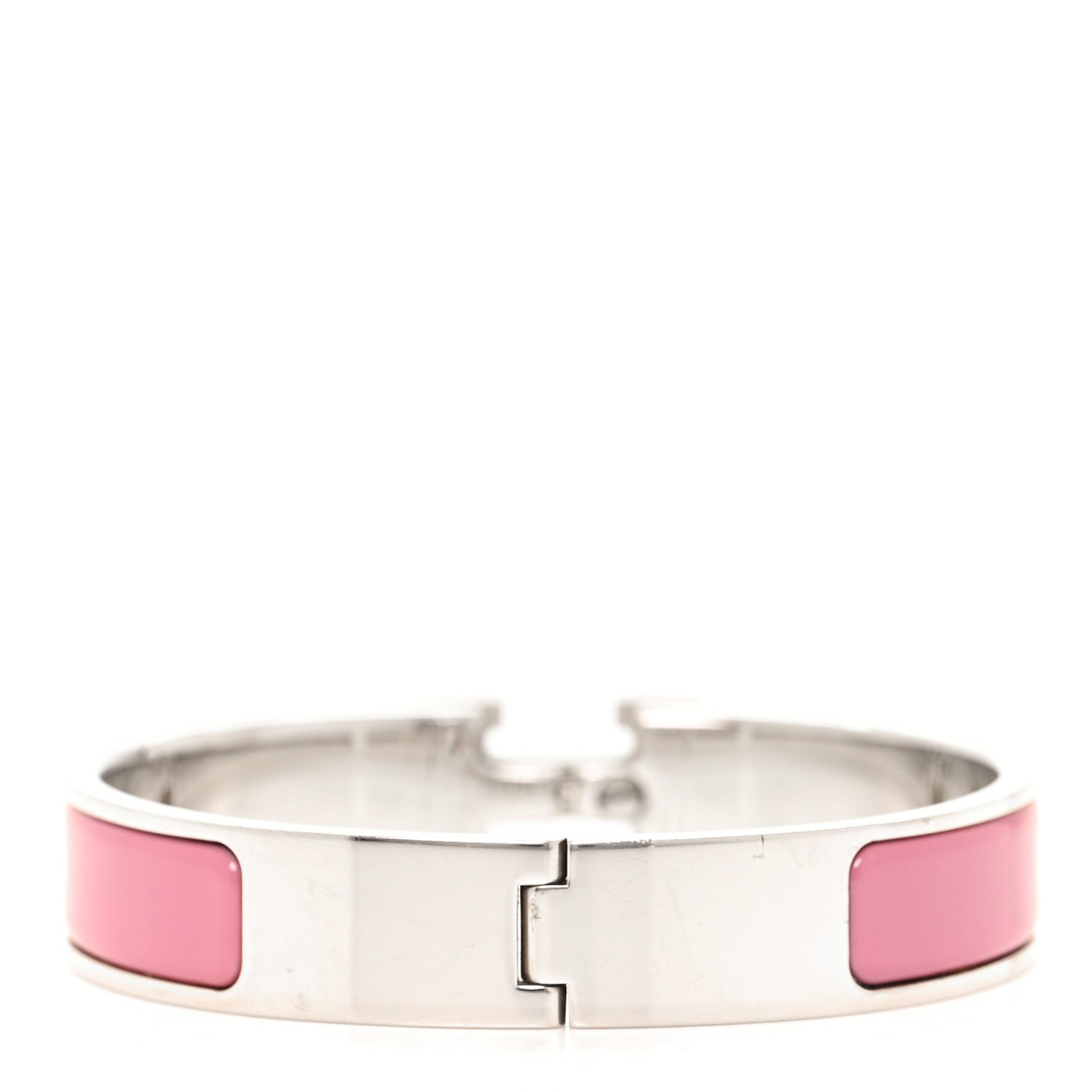 Enamel Narrow Clic Clac H Bracelet GM Vieux Rose