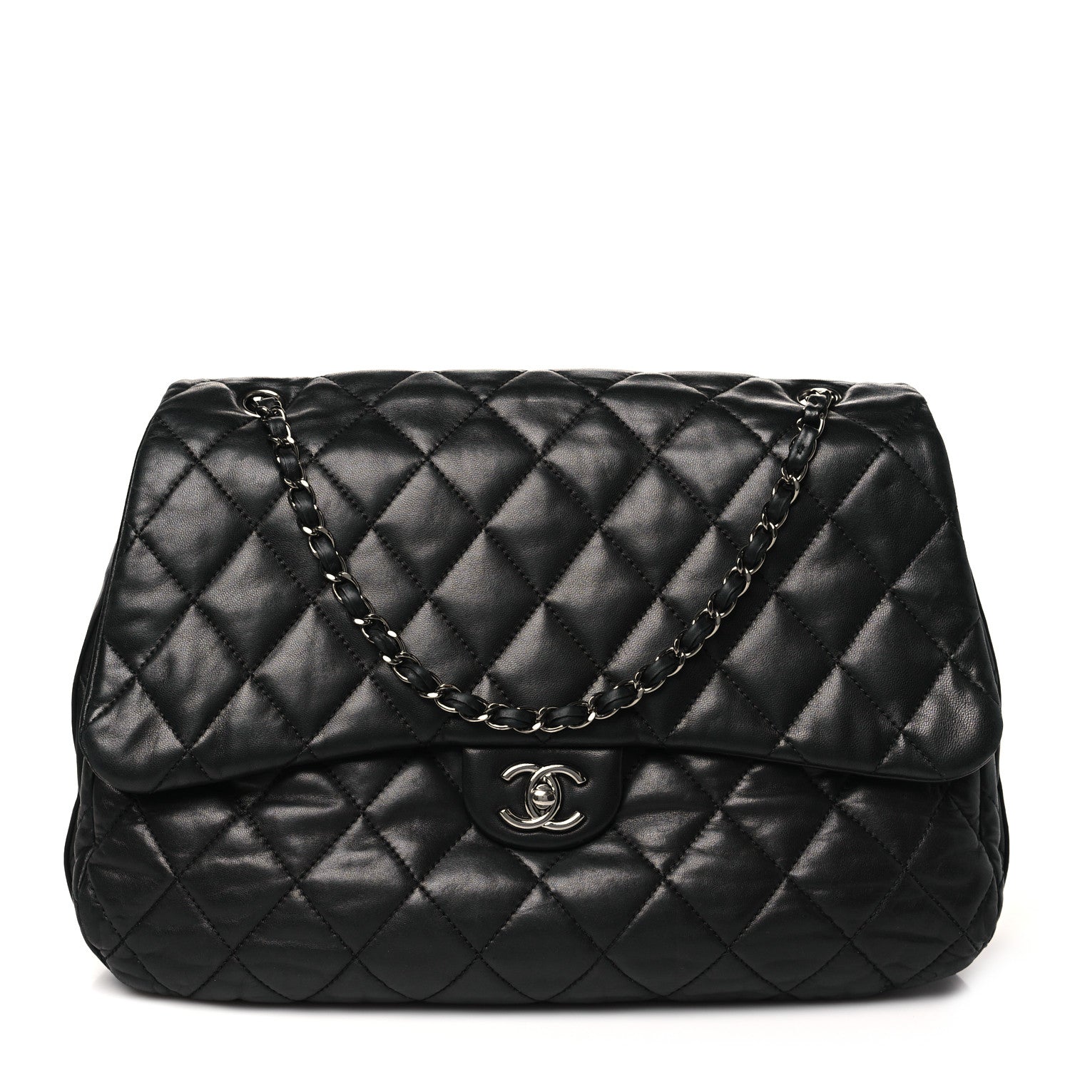 Chanel Lambskin Quilted Chanel 3 Maxi Flap Bag Black 1 of 10