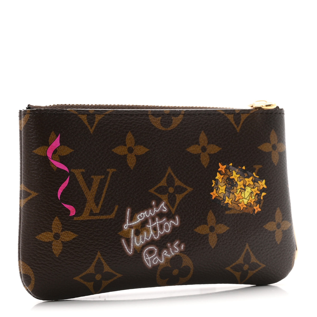 Louis Vuitton Monogram 2025 Vivienne Winter Holiday Key Pouch S Frozen Orchid 3 of 8