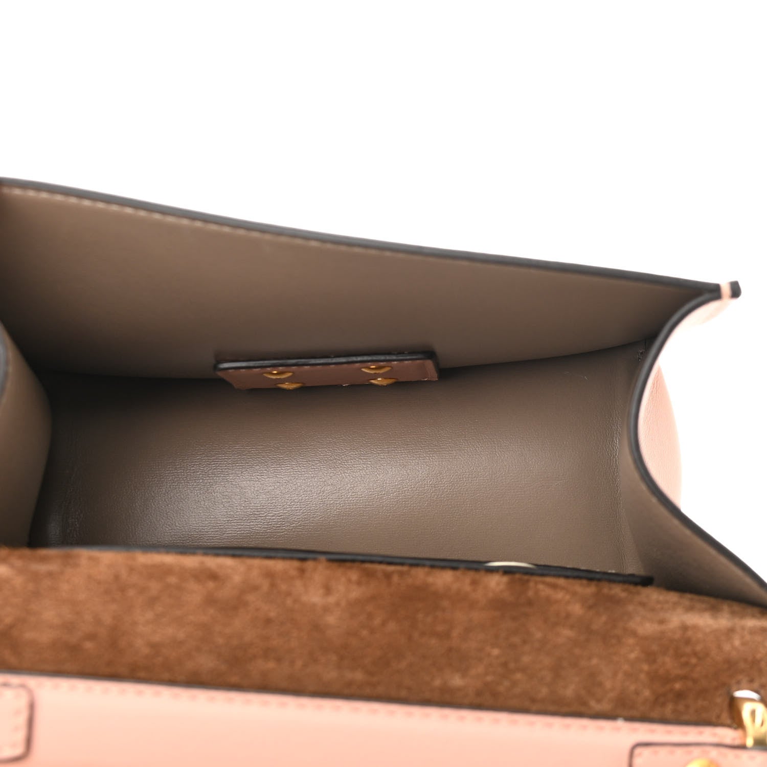 Fendi Vitello Grace Matte Small Kan U Shoulder Bag Rosa Bourbon 5 of 9