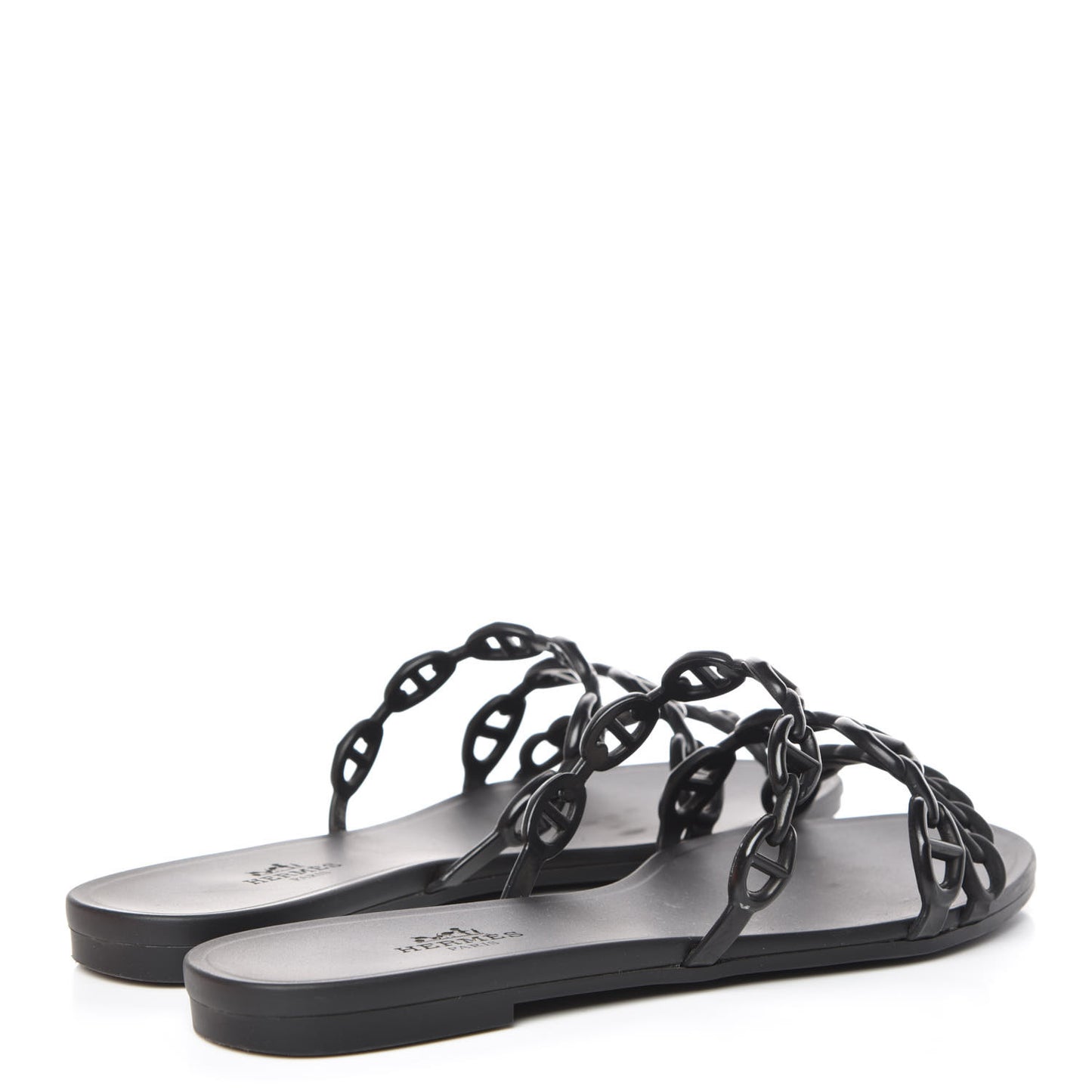 Rubber Chaine d'Ancre Rivage Sandals 35 Black