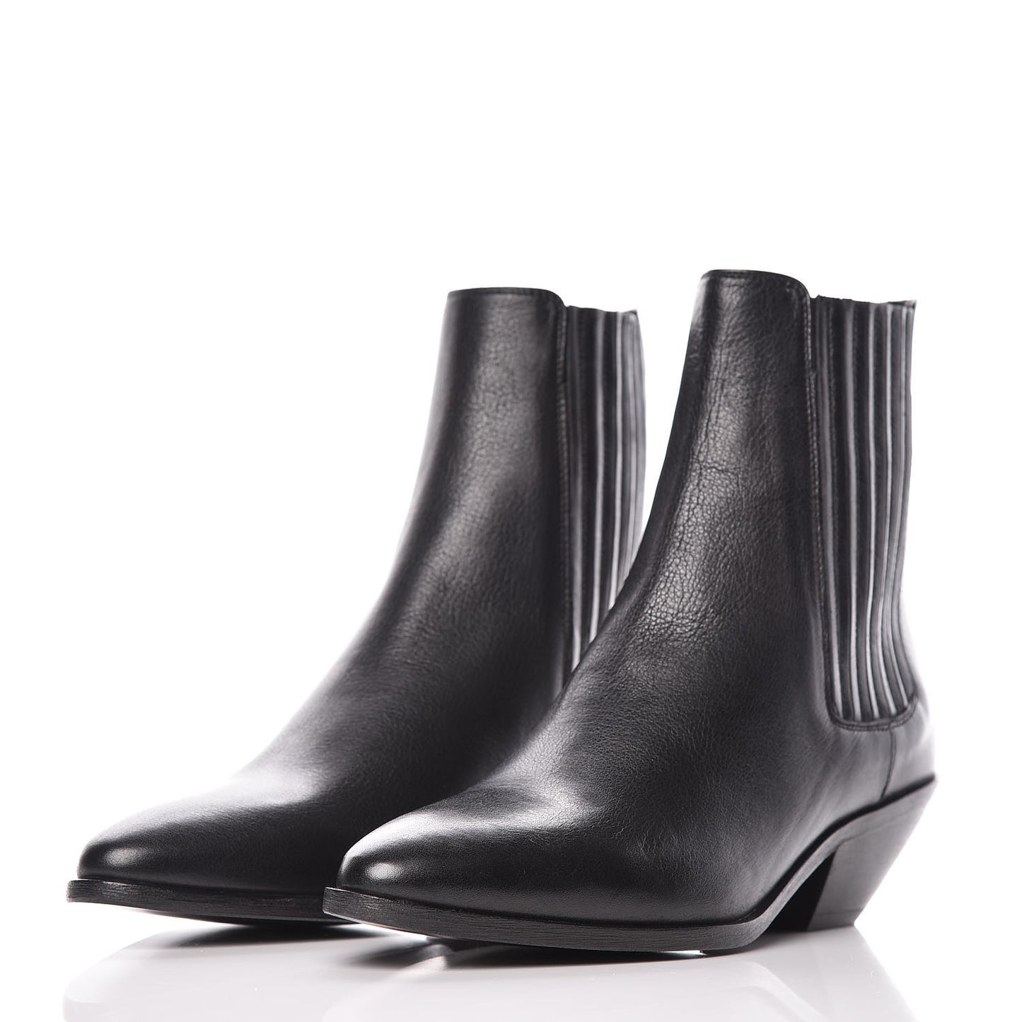 Calfskin Brit Souple Ankle Boots 36.5 Black
