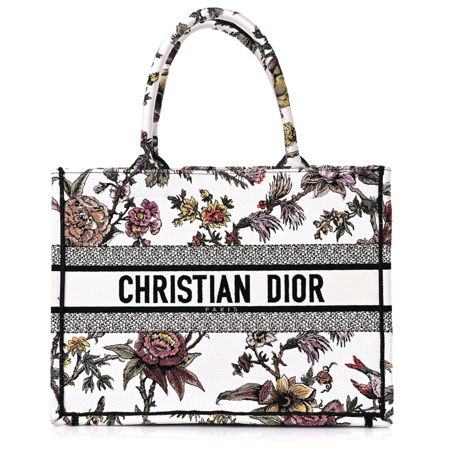 Canvas Jardin Botanique Embroidered Medium Book Tote Multicolor