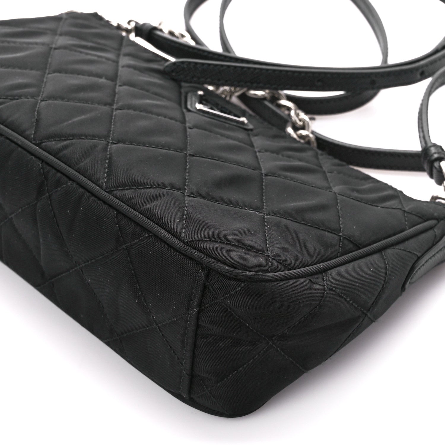 PRADA TESSUTO IMPUNTU ショルダーバッグ ナイロン NERO Prada Nero Tessuto Impuntu Bandoliera Convertible Crossbody