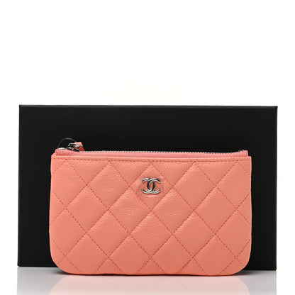 Chanel Caviar Quilted Small Cosmetic Case Coral 8 of 8