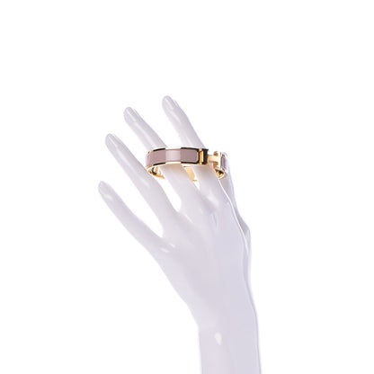 Hermes Enamel Narrow Clic Clac H Bracelet PM Rose Dragee 2 of 5