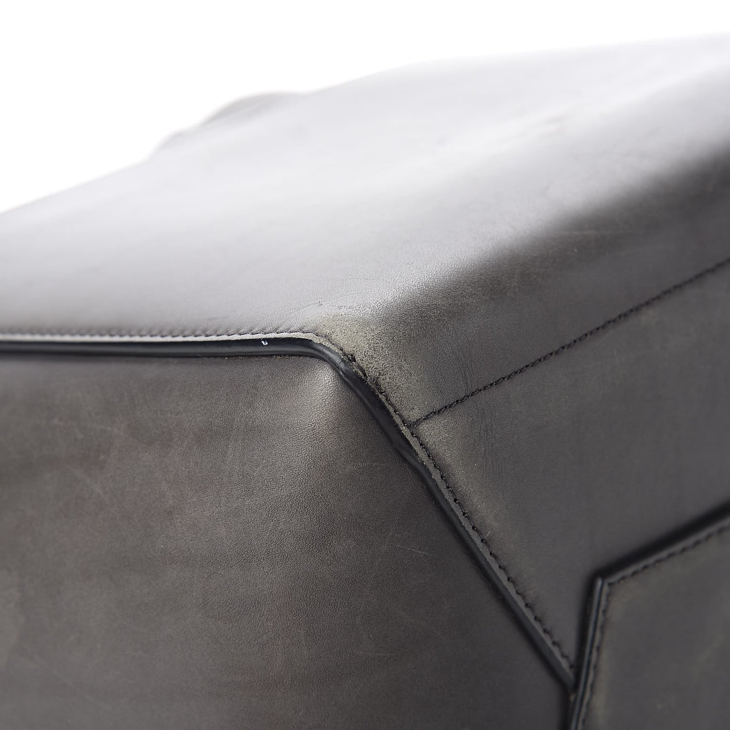 Smooth Calfskin Sangle Bucket Bag Grey