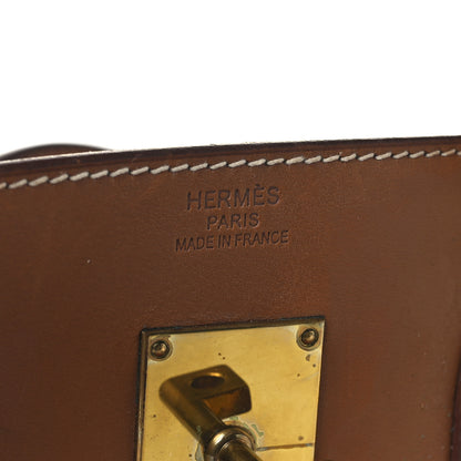 Hermes Toile Natural Barenia Flag HAC Birkin 40 Fauve Paprika 5 of 16