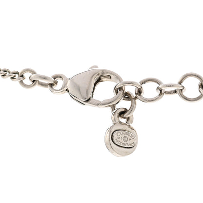 Chanel Crystal CC Drop Pendant Necklace Silver 5 of 5