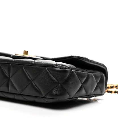 Chanel Lambskin Quilted Mini Flap Black 10 of 10