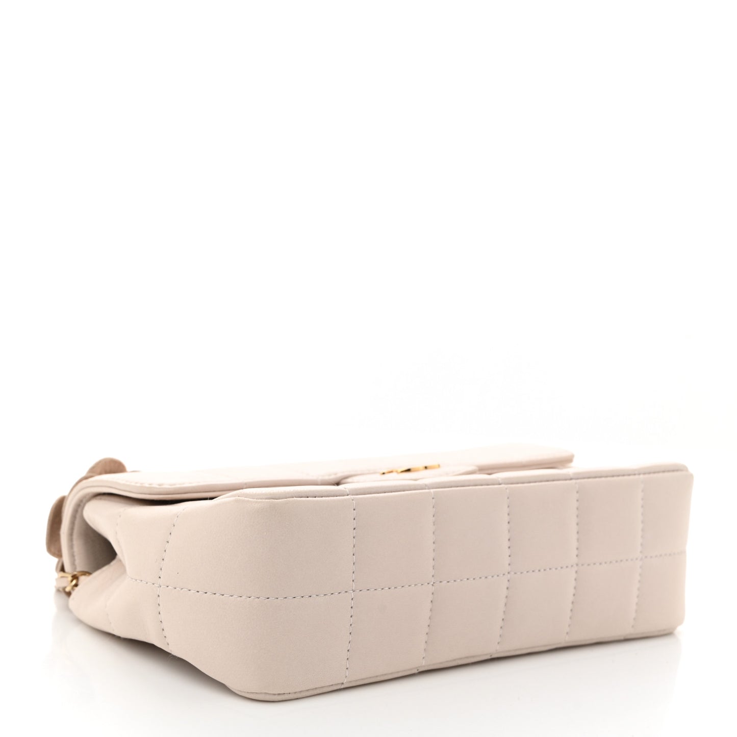 Lambskin Quilted Mini Chocolate Bar Camellia Flap Pink