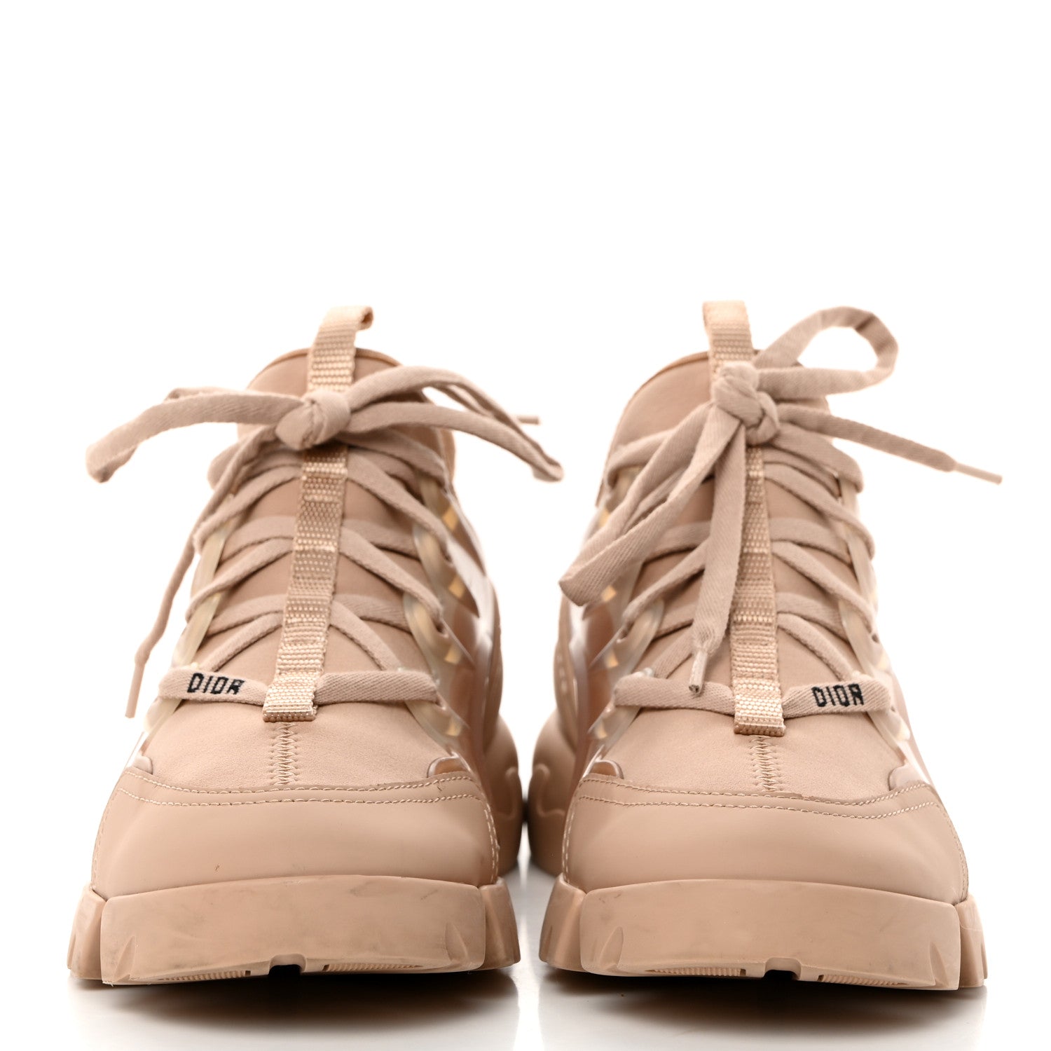Christian Dior Neoprene Rubber Womens D-Connect Sneakers 36.5 Nude 2 of 10