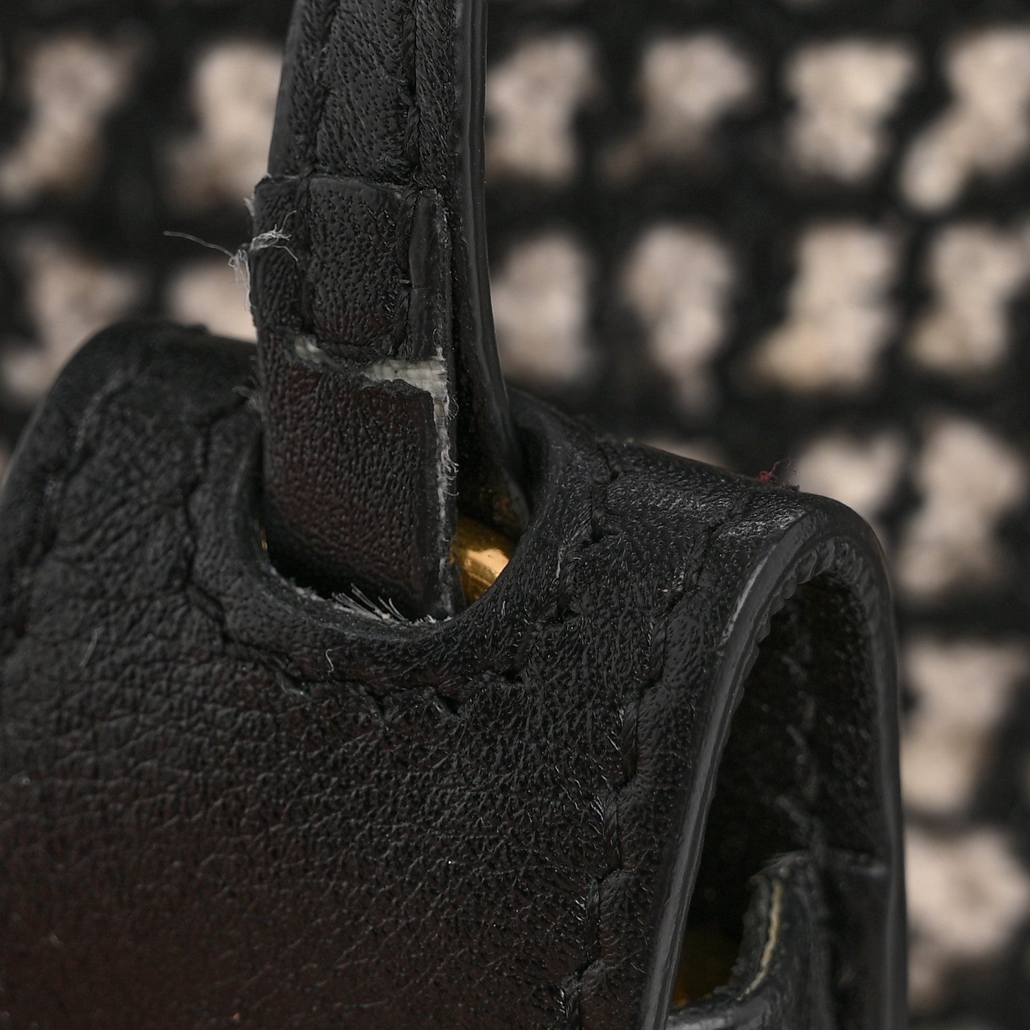 Saint Laurent Tweed Houndstooth Nano Sac De Jour Black 14 of 14