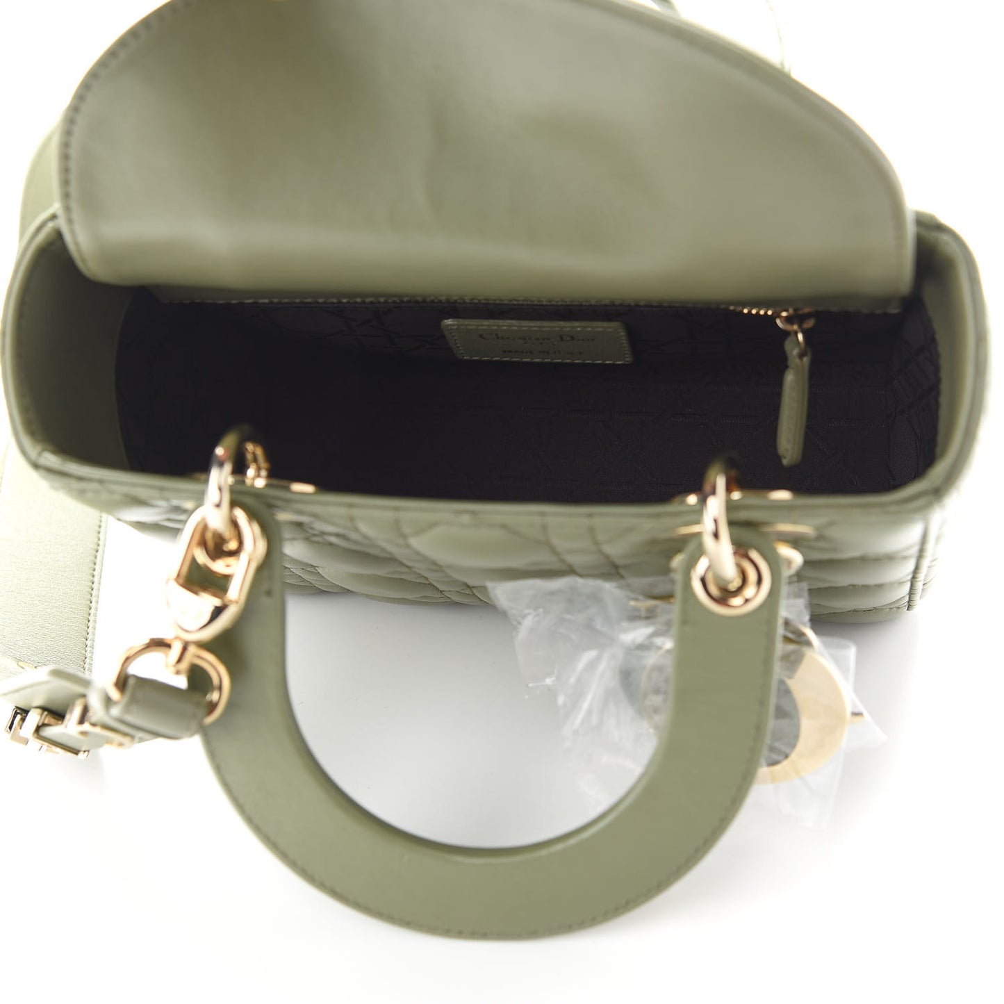 Lambskin Cannage Small My ABCDior Lady Dior Army Green