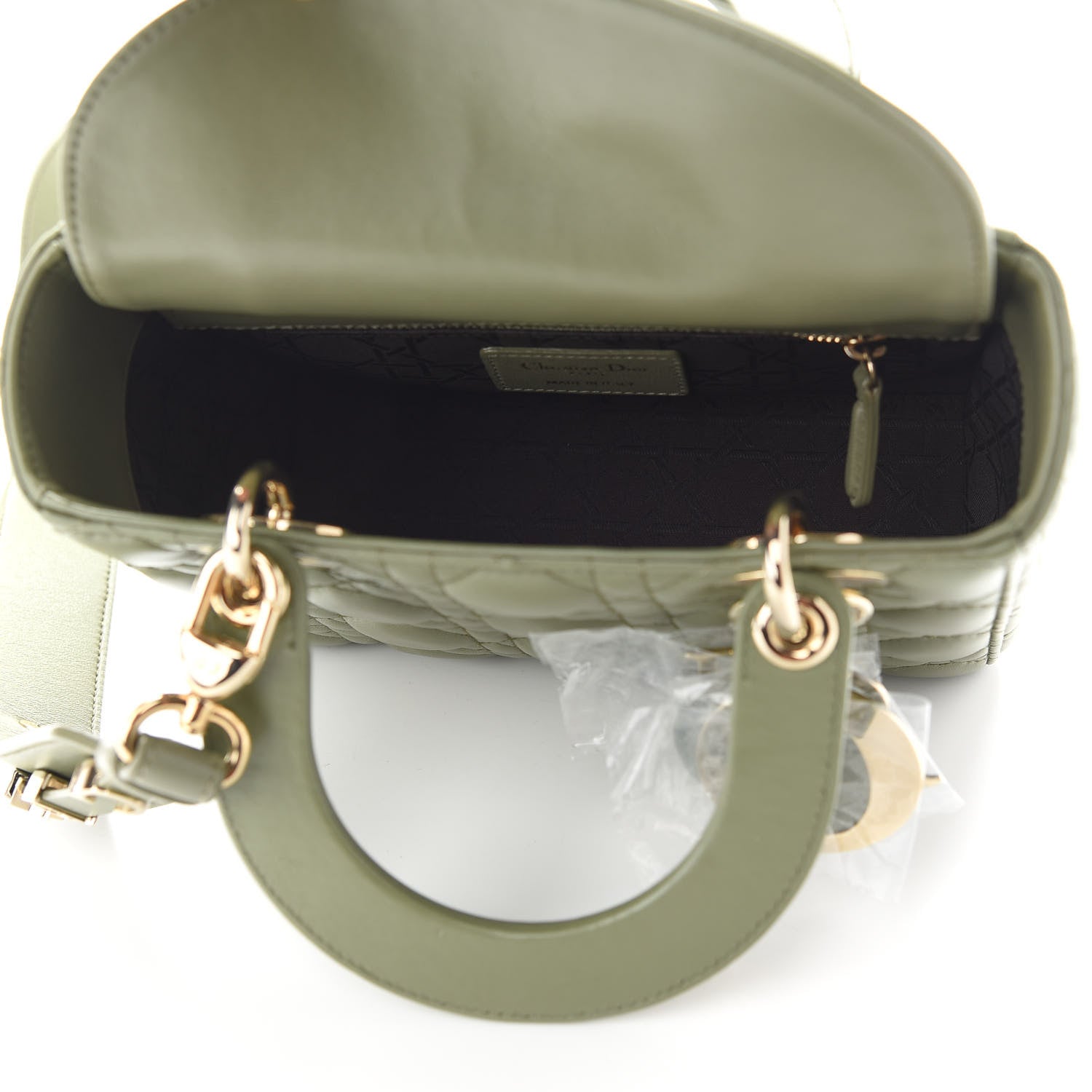 Christian Dior Lambskin Cannage Small My ABCDior Lady Dior Army Green 5 of 8