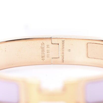 Hermes Enamel Narrow Clic Clac H Bracelet GM Rose Dragee 4 of 6