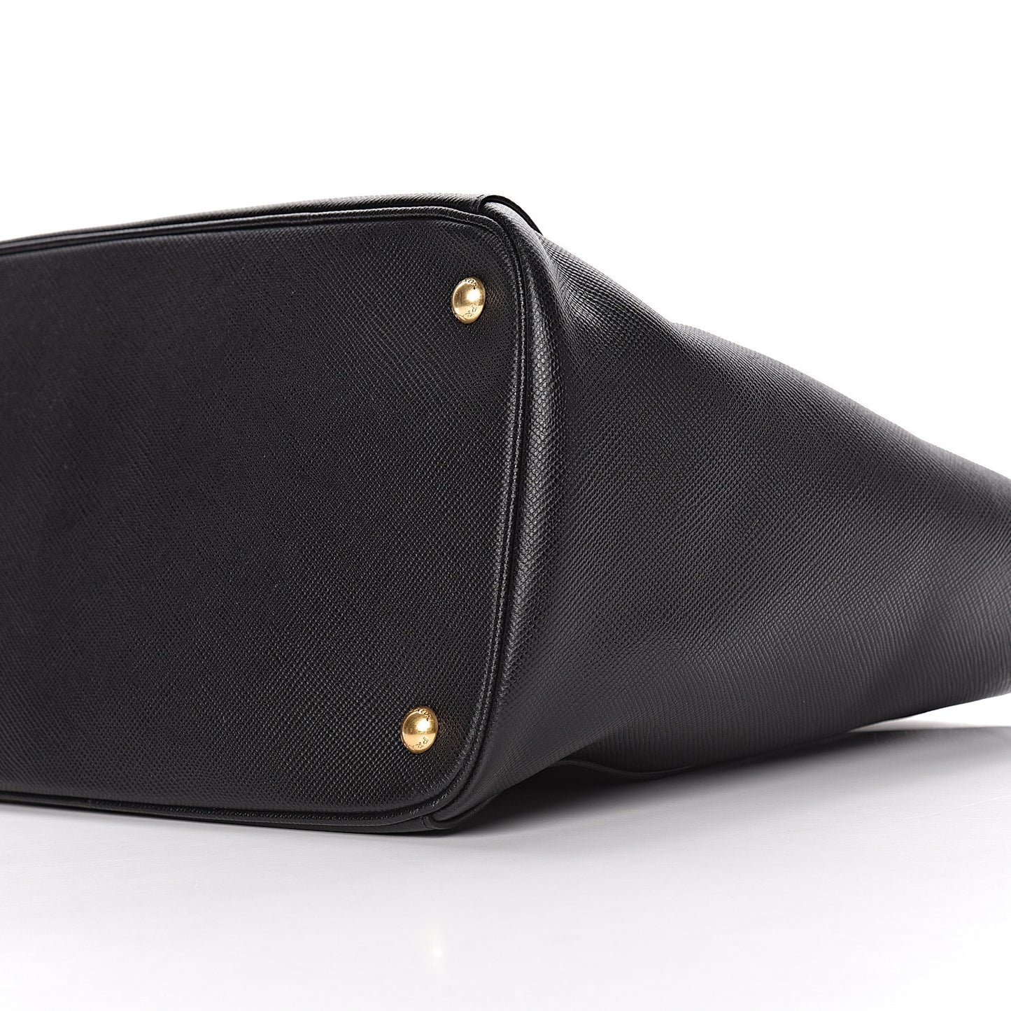 Saffiano Cuir Front Pocket Tote Black
