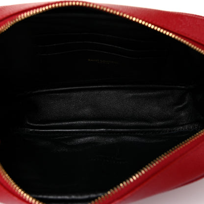 Saint Laurent Grain De Poudre Matelasse Monogram Mini Lou Camera Bag Eros Red 5 of 9