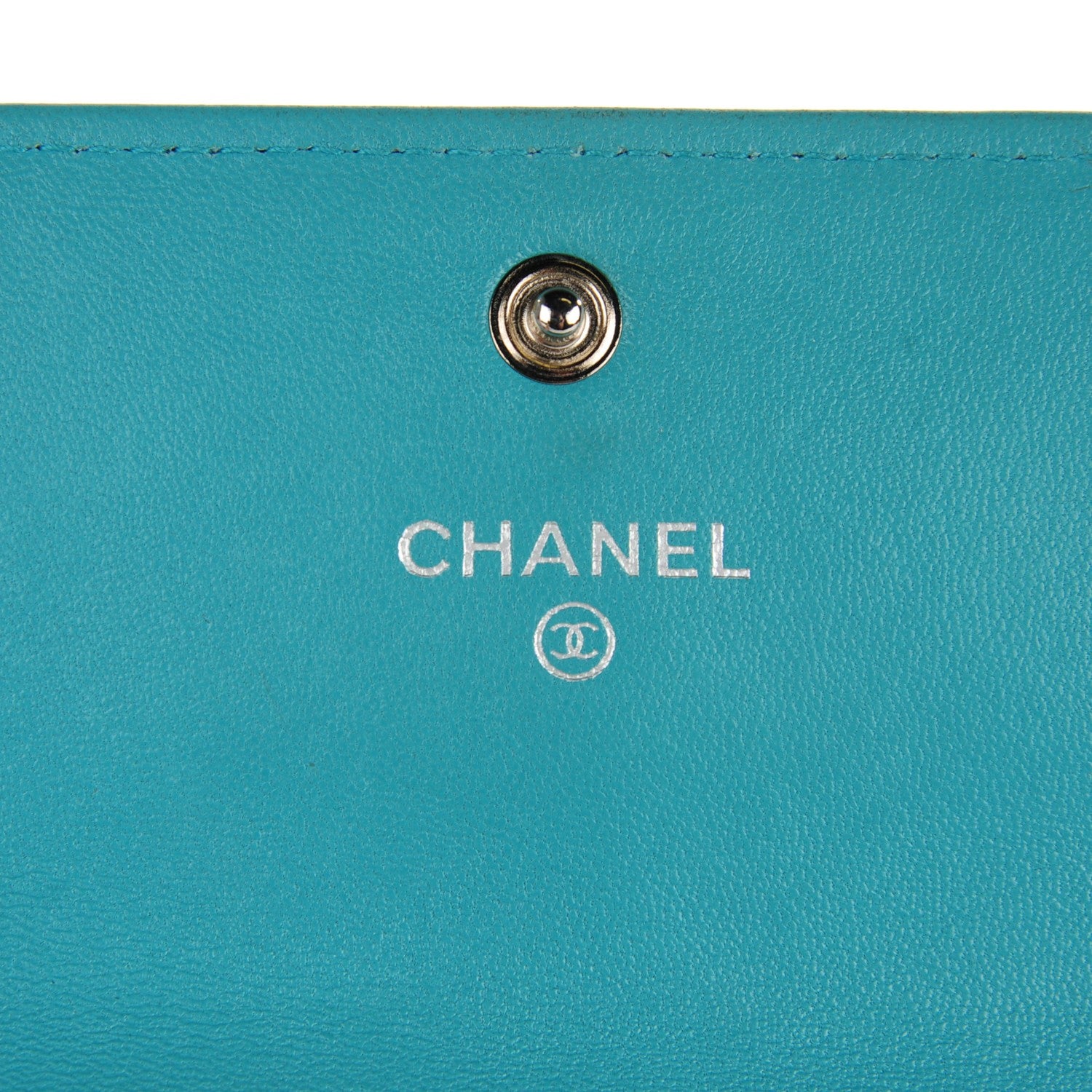 Chanel Lambskin Quilted Long Flap Wallet Blue 6 of 8