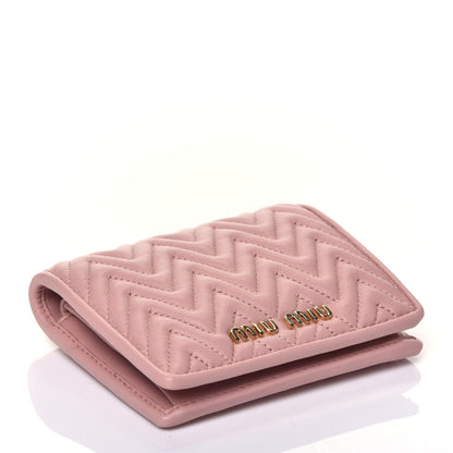 Miu Miu Nappa Matelasse Compact Wallet Orchidea 4 of 7