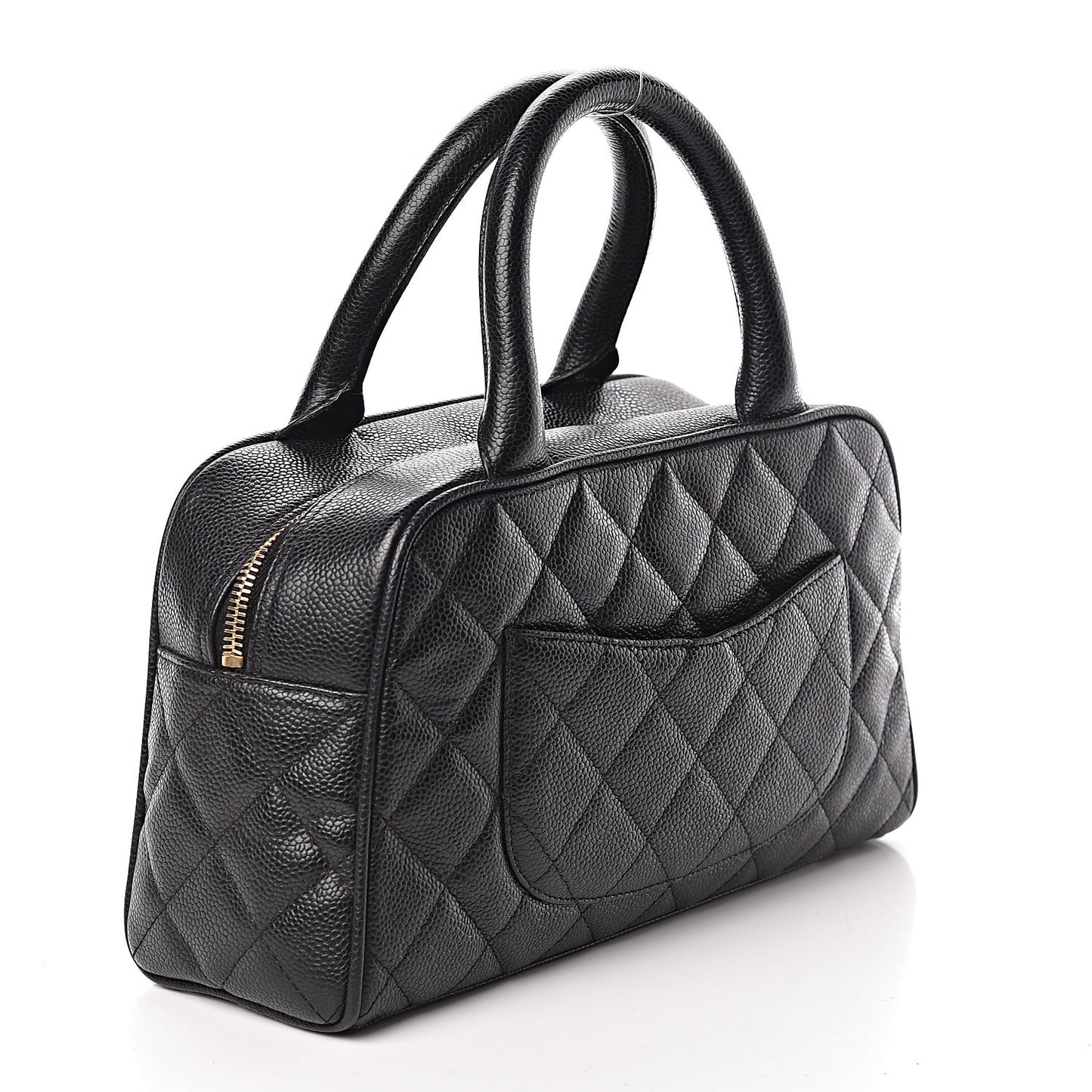 Caviar Quilted Small Bowler Black