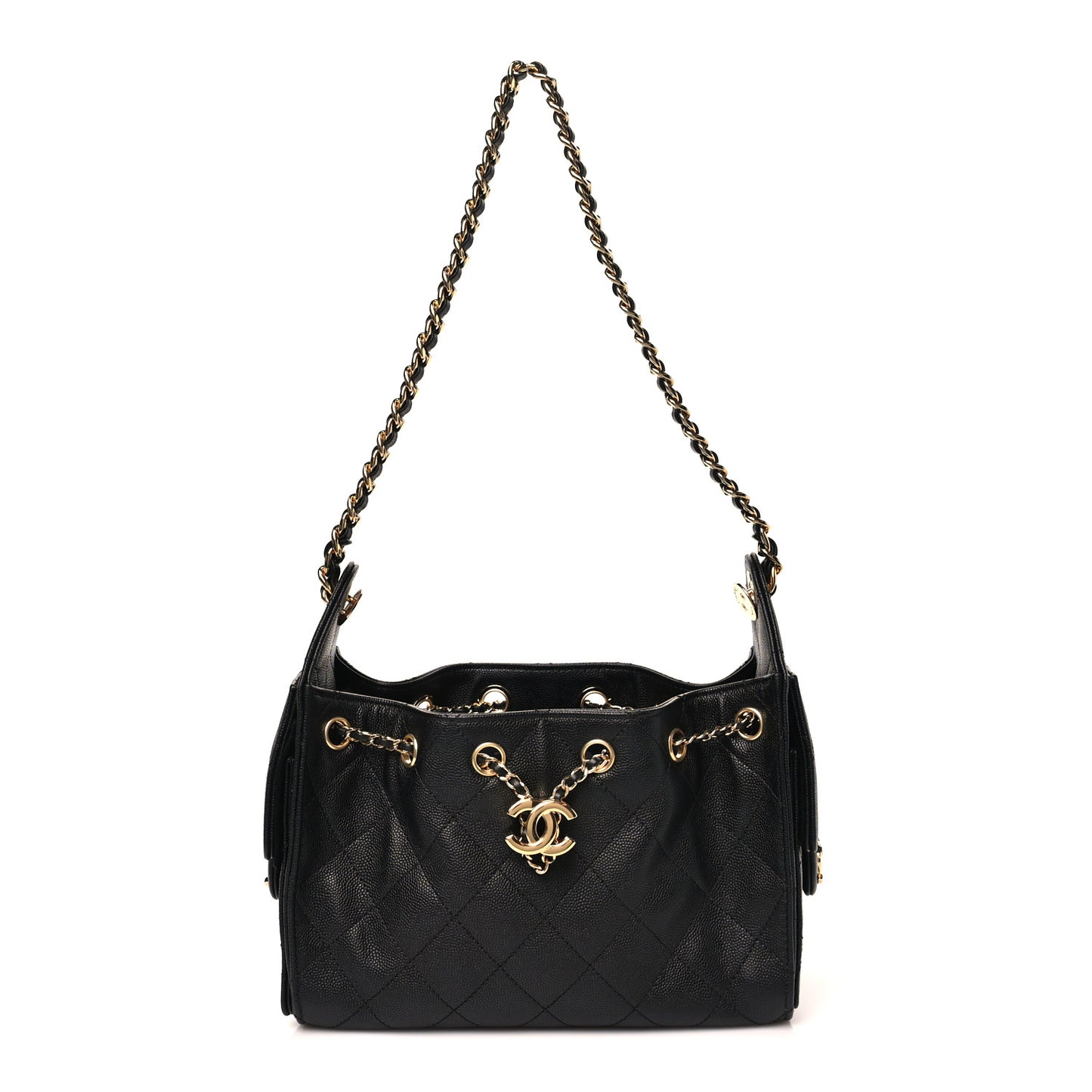 Caviar Quilted Mini Chanel 25 Handbag Black