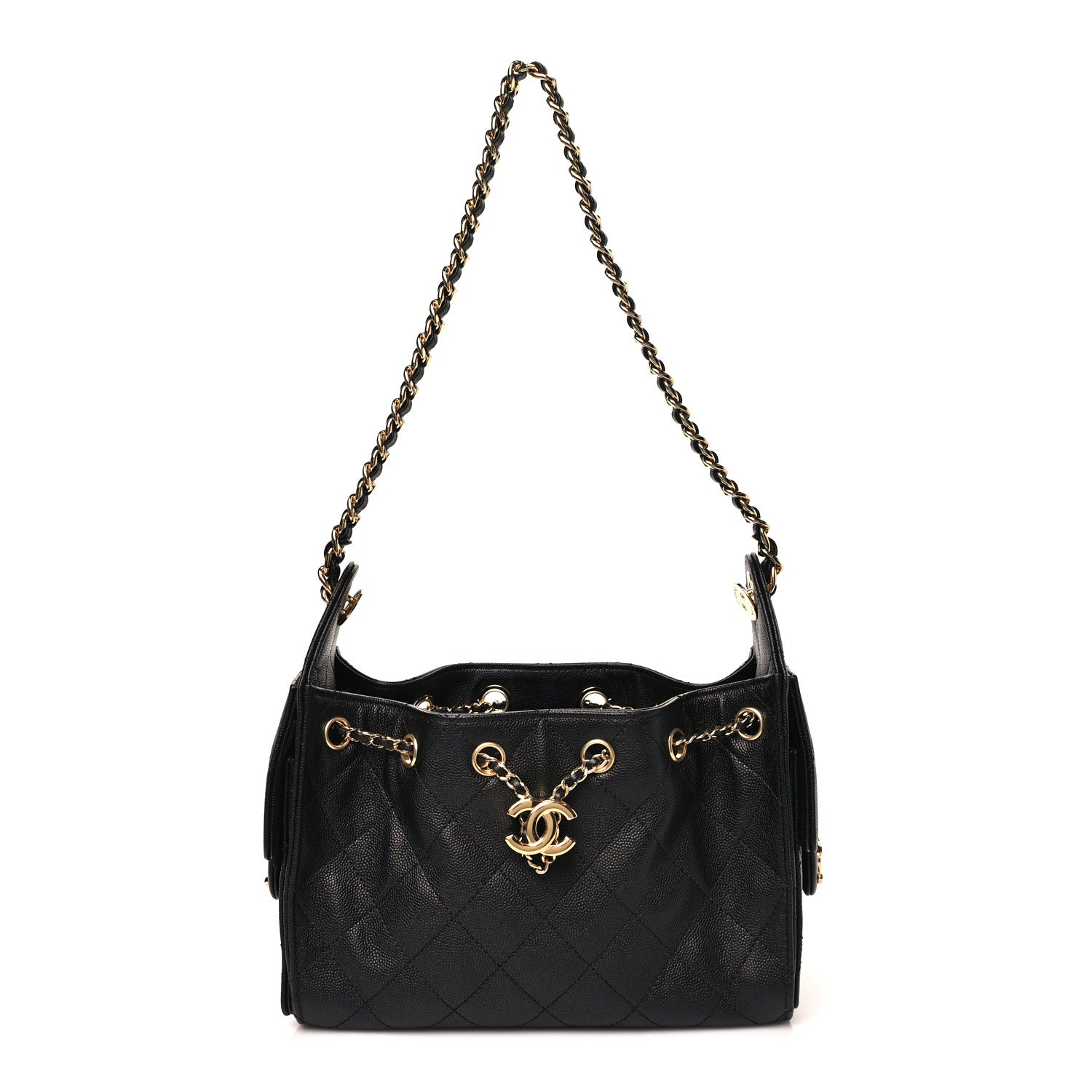 Chanel Caviar Quilted Mini Chanel 25 Handbag Black 1 of 10