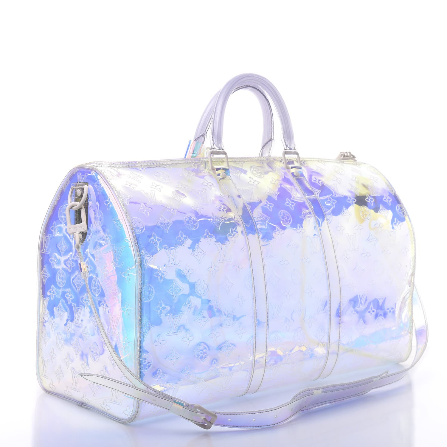 Louis Vuitton PVC Monogram Keepall Bandouliere 50 Iridescent Prism 2 of 9