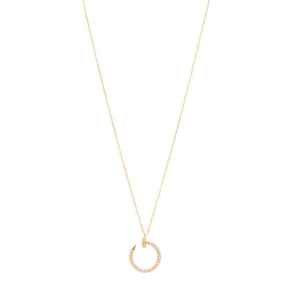 Cartier 18K Yellow Gold Diamond Juste Un Clou Paved Pendant Necklace 1 of 5